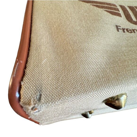 VTG UTA French‎ Airlines Crew Bag Zip Around Canvas Flight Attendants Pilots - Picture 11 of 12